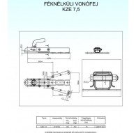 VONÓFEJ FÉKNÉLKÜLI KZE 7,5 750kg