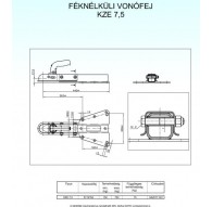 VONÓFEJ FÉKNÉLKÜLI KZE 7.5 1400kg