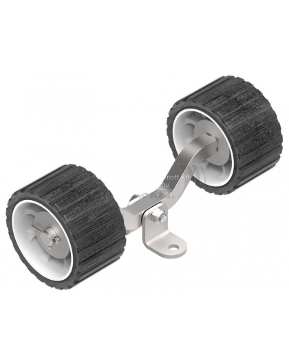 Görgős támasz hajlított fekete