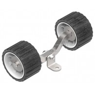 Görgős támasz hajlított fekete