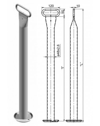 TÁMASZTÓLÁB 900 mm
